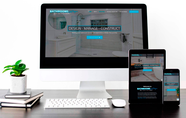 Bathrooms by Design - website design