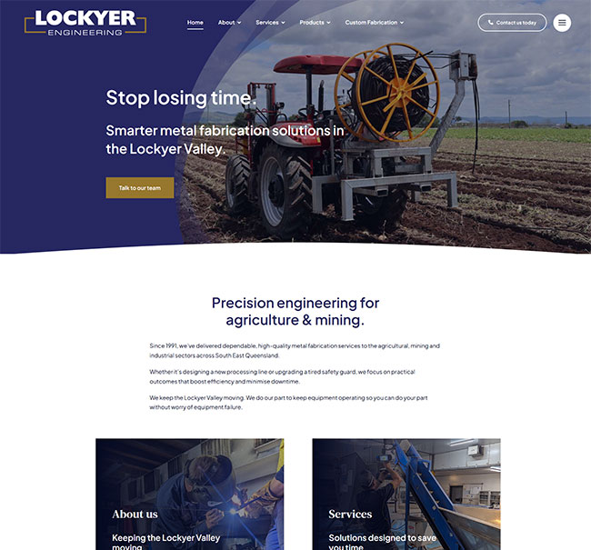 Lockyer Engineering - website design